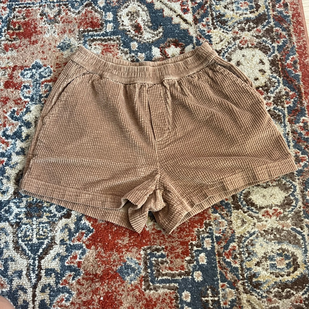 Aerie tan corduroy comfy shorts